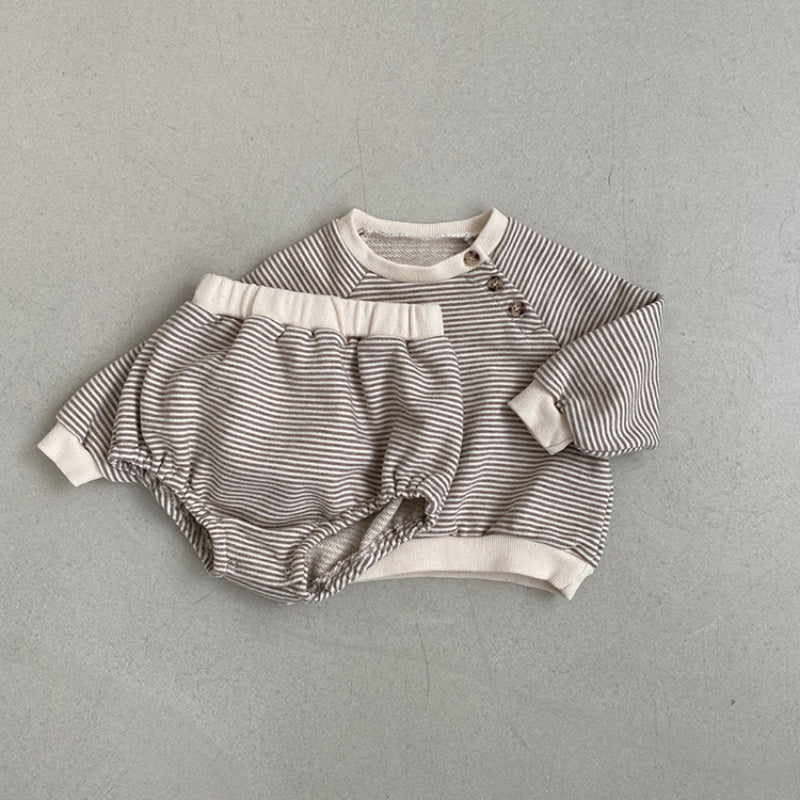 【BABY】ボーダークルーネックスウェット&かぼちゃパンツSK101514