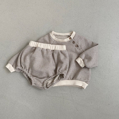 【BABY】ボーダークルーネックスウェット&かぼちゃパンツSK101514