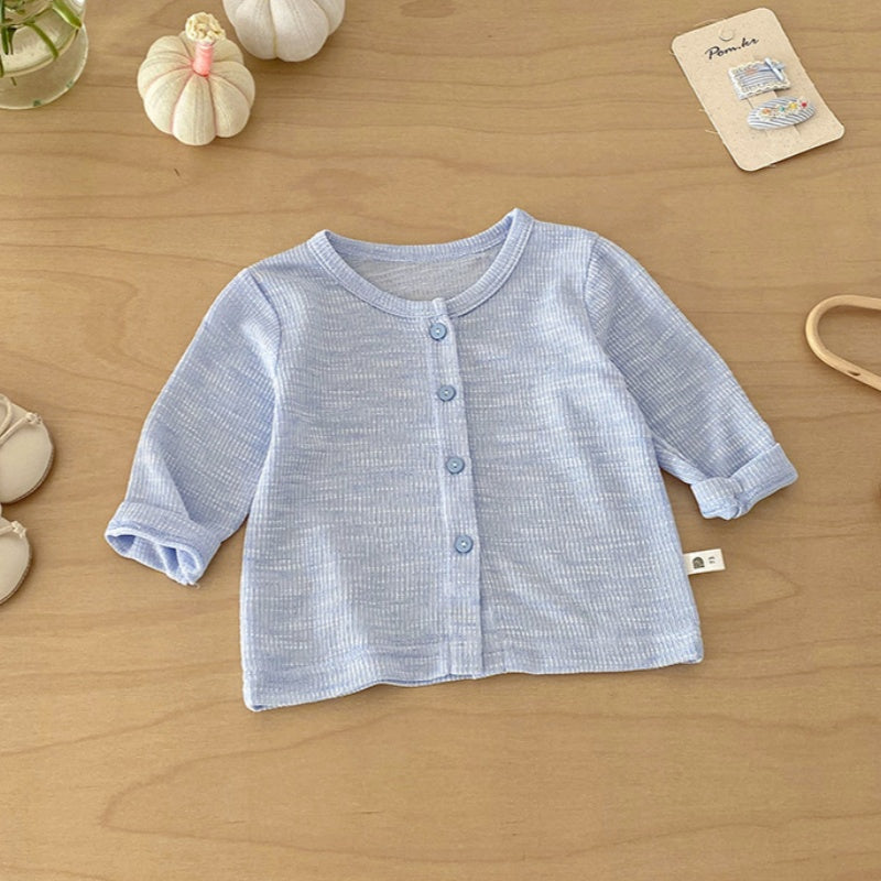 【BABY】ライトブルーニットカーディガン＆小花柄ブルマSK103712