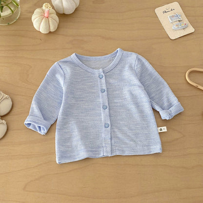 【BABY】ライトブルーニットカーディガン＆小花柄ブルマSK103712