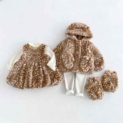 【BABY&KID】冬新作かわいい鹿ワンピースSK108521