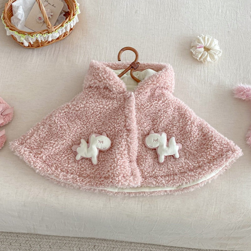【BABY】冬新作ユニコーンあったか厚手ケープSK103116