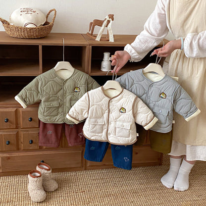 【BABY&KID】冬新作ワッペン付きあったかジャケットSK102529