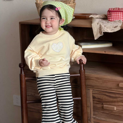 【BABY&KID】ハートスウェット、ボーダーパンツSK104312