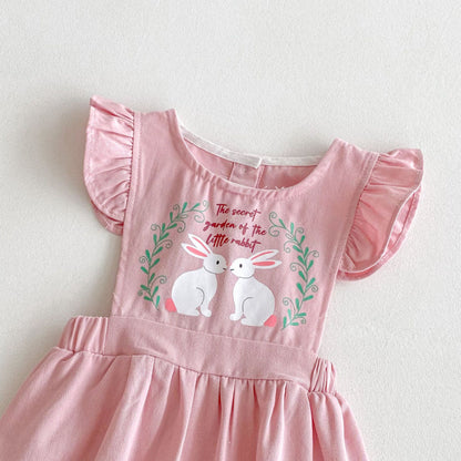 【BABY】うさぎサロペットパンツ（長ズボン）SK092308