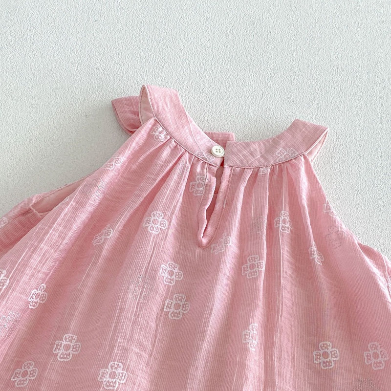 【BABY&KID】夏新作小花柄蝶結び総柄ワンピースSK106109