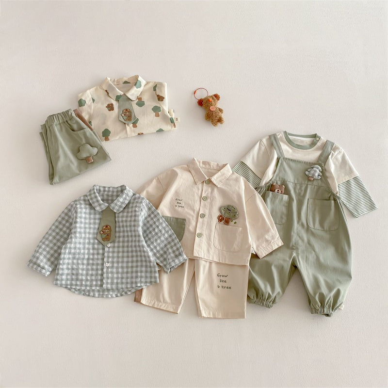 【BABY&KID】ツリー柄ロンT、襟付きシャツSK104112