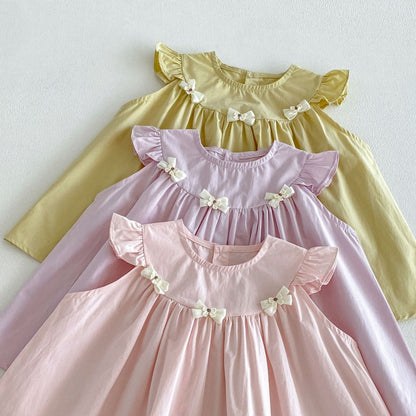 【BABY&KID】夏新作フリルスリーブワンピース＆きのこショルダーバッグSK106114