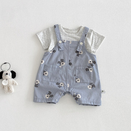 【BABY】夏新作カートゥーンサロペット＆TシャツSK104822