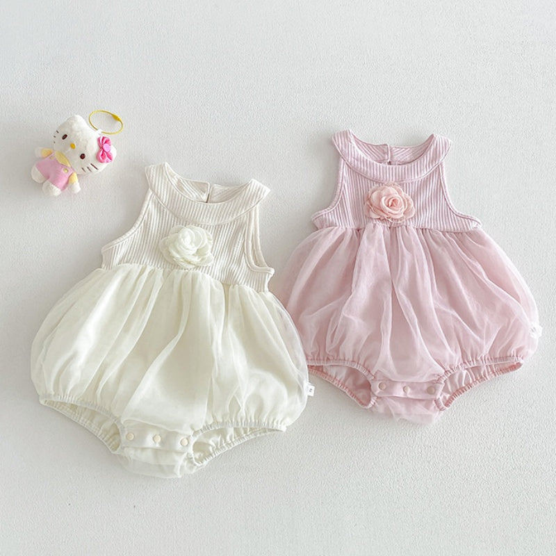 【BABY】夏新作立体フラワーロンパースSK105705