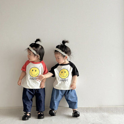 【BABY】夏新作 スマイルプリントTシャツSK080827