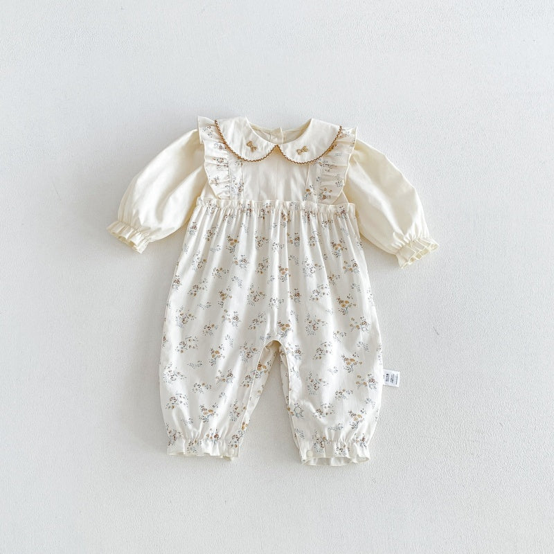 【BABY】小花柄フェイクレイヤードカバーオールSK107909