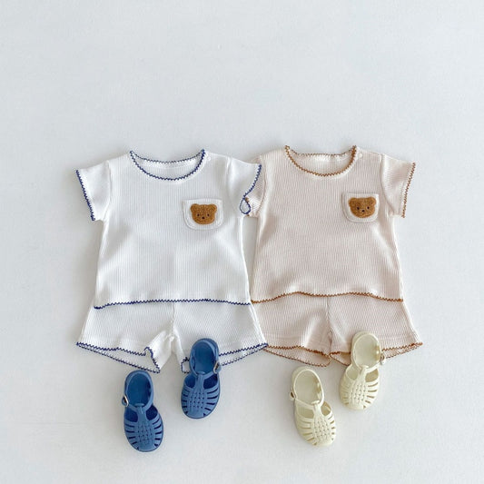 【BABY】夏新作 くま刺繍セットアップSK080305