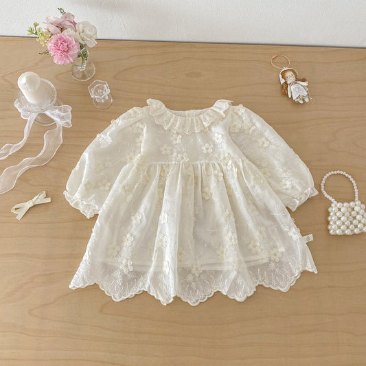 【BABY&KID】韓国風ジャカードプリンセスワンピースSK103517