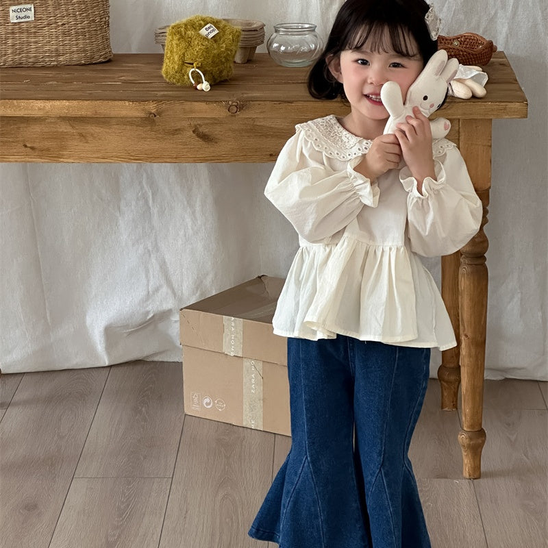 【BABY&KID】レースフリルカラーブラウスSK101442