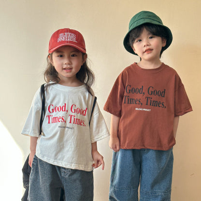 【BABY&KID】夏新作 Good times半袖トップスSK063026