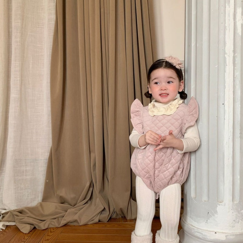 【BABY&KID-予約限定】冬新作韓国風中綿スイートロンパース、ワンピースSK102235