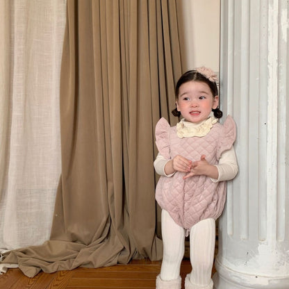 【BABY&KID-予約限定】冬新作韓国風中綿スイートロンパース、ワンピースSK102235