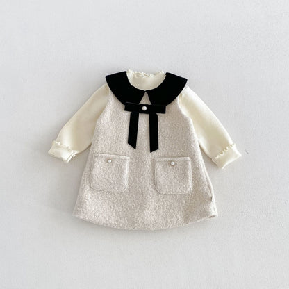 【BABY&KID】ツイード風ワンピース、ニットSK108109