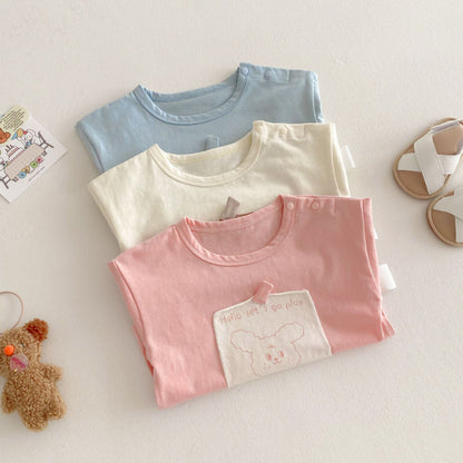 【BABY&KID】夏新作 アニマルロゴ可愛いＴシャツSK072004