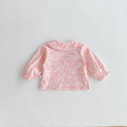 【BABY】襟付き花柄シャツSK092312