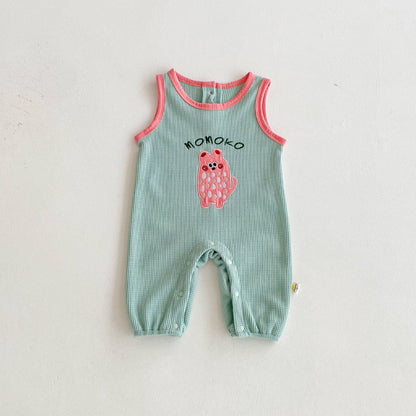 【BABY】キャラクターサロペット＆ボーダーTシャツSK092521