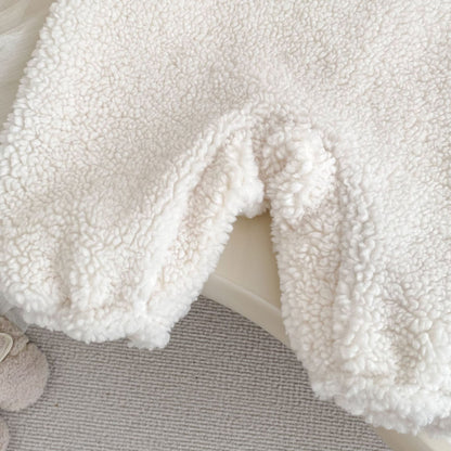 【BABY】冬新作うさぎデザイン裏起毛サロペットSK102702