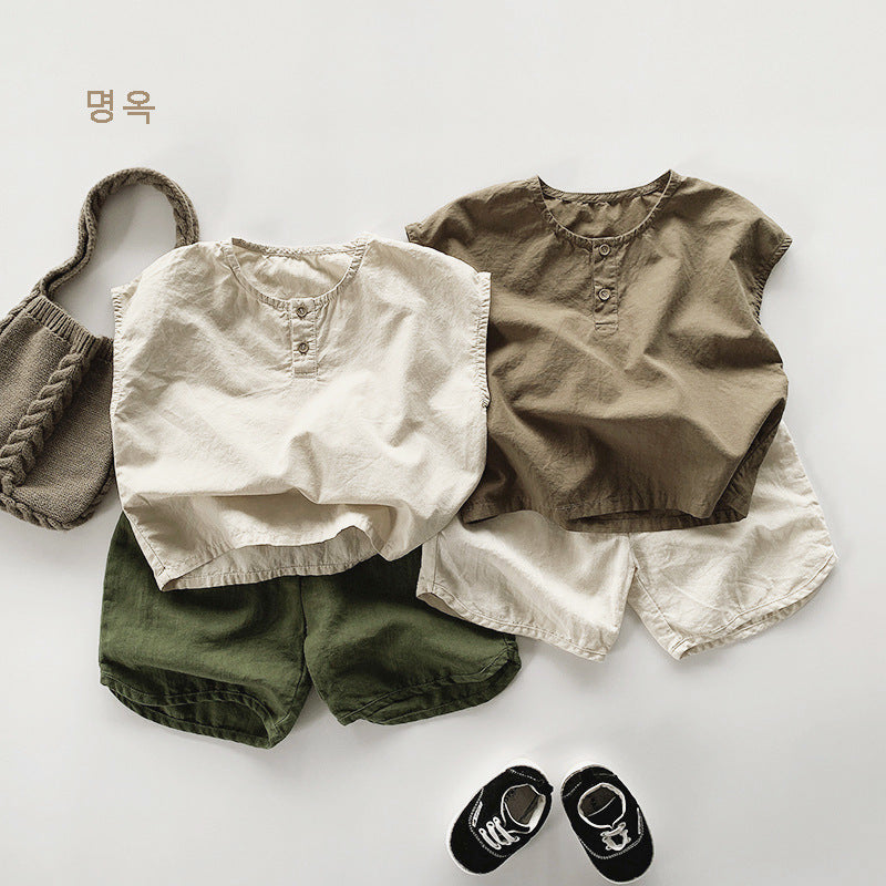 【BABY&KID】夏新作 韓国風ノースリーブTシャツSK080819