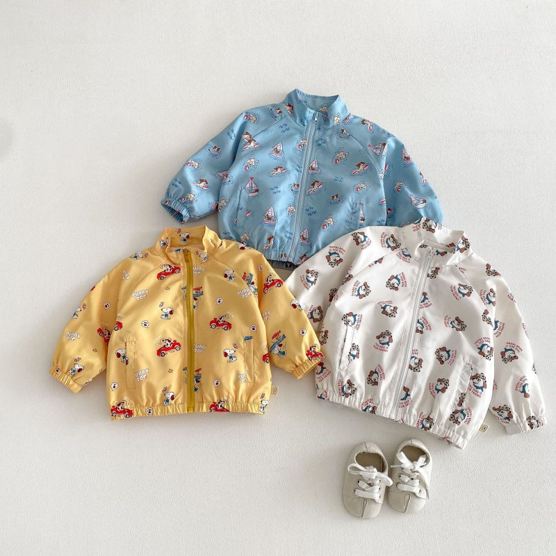 【BABY&KID】総柄わんちゃんジップパーカーSK104315