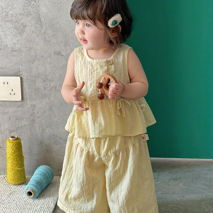 【BABY】夏新作蝶結びセットアップSK105320