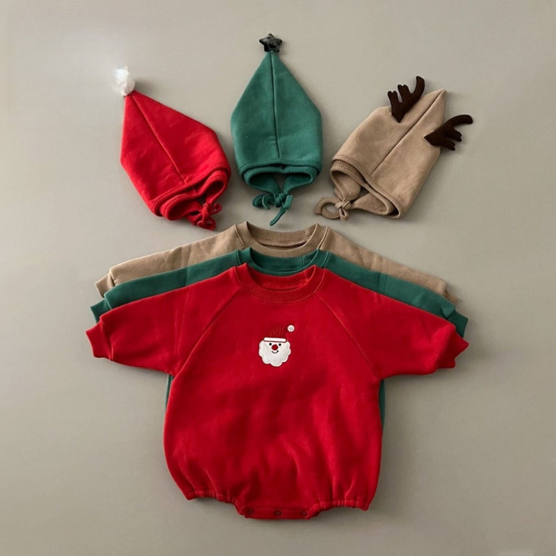 【BABY】クリスマス刺繍裏起毛カバーオールSK102809