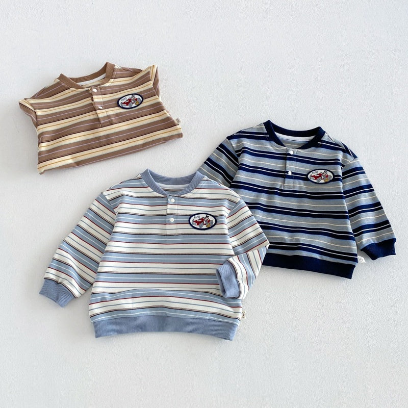 【BABY&KID】ボーダーワッペン長袖TシャツSK106607