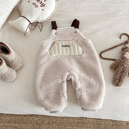 【BABY】冬新作 裏起毛ファーサロペットSK102120