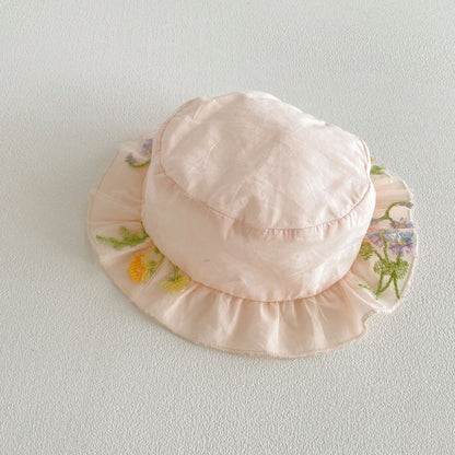 【BABY】夏新作レース刺繍フラワーワンピース＆帽子SK106518