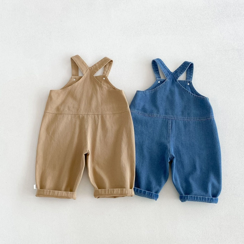 【BABY&KID】無地サロペット、ワッペンチェックシャツSK106613
