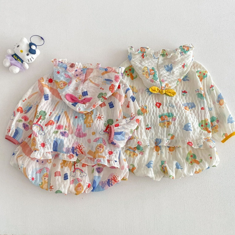 【BABY&KID】夏新作 フード付き薄手セットアップSK105211