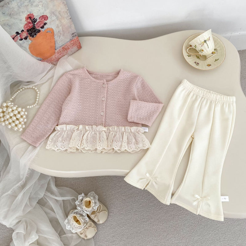 【BABY&KID】レース切り替えカーディガンSK092727