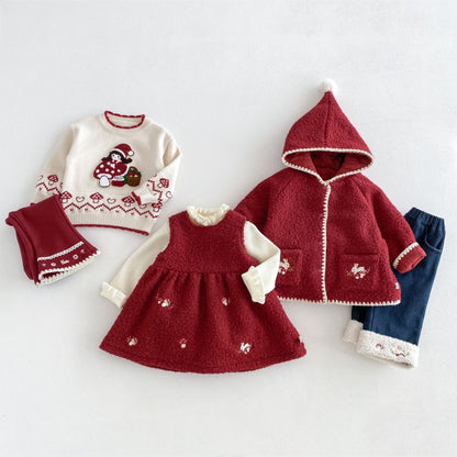 【BABY&KID】うさぎ刺繍中綿ジャケット、ワンピース、ニット、パンツ、トップスSK108118