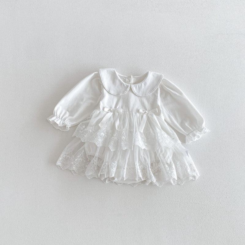 【BABY】チュールレースロンパースワンピSK103606