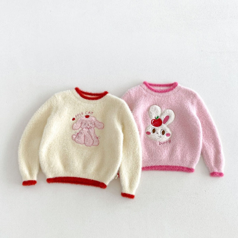【BABY&KID】冬新作カートゥーン刺繍ニットSK108512