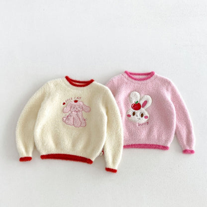 【BABY&KID】冬新作カートゥーン刺繍ニットSK108512