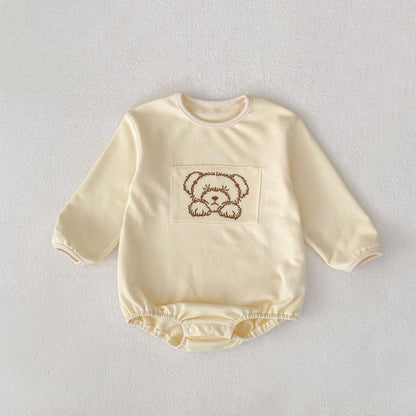 【BABY】かわいいくまさん長袖ロンパースSK093003