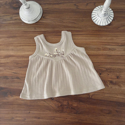 【BABY】夏新作 ノースリーブ刺繍セットアップSK091120