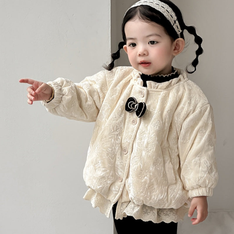 【BABY】冬新作ベロアキルティングレトロジャケットSK102726