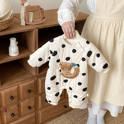 【BABY】ベアキルティングドットカバーオールSK102921