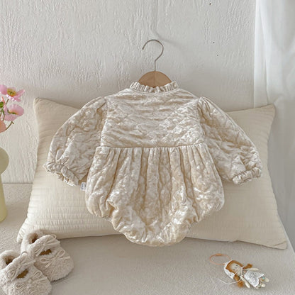 【BABY】冬新作キルティングベロアカバーオールSK103004