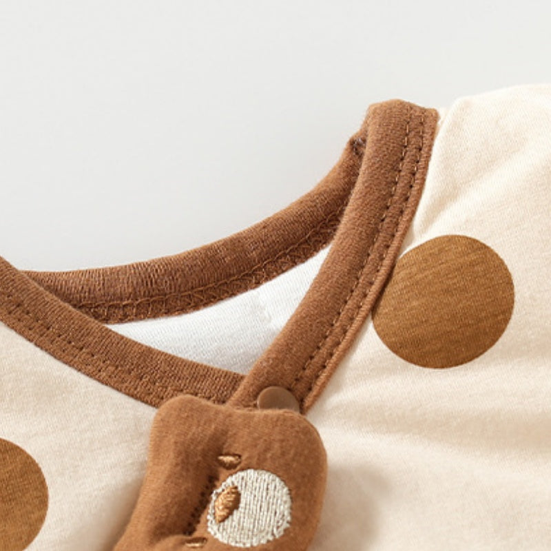 【BABY】New Winter Apple & Bear Quilted Coverall & Hat SK108207