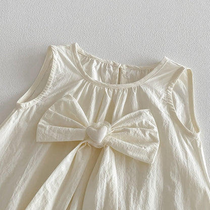 【BABY】夏新作蝶結びチュールノースリーブワンピースSK104520