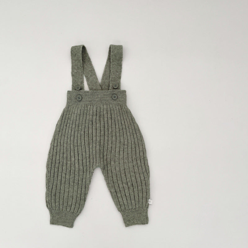 【BABY】おしゃれニットサロペットパンツSK100203