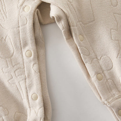 【BABY】北欧風ジャカード前開きカバーオールSK102624
